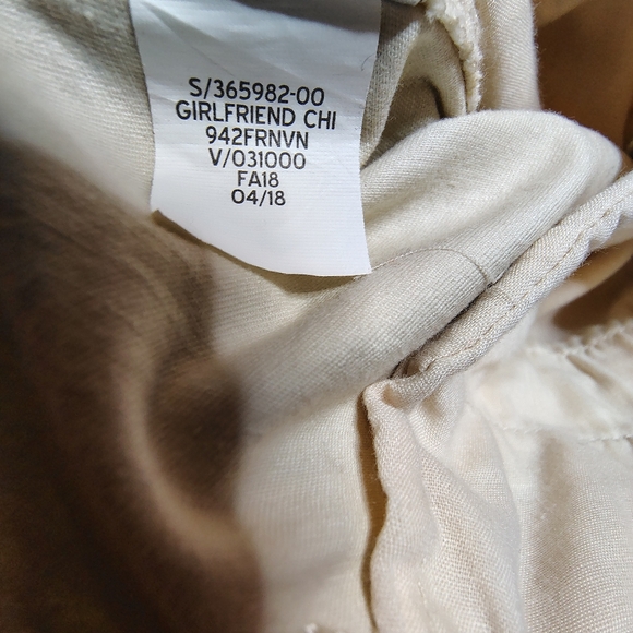 Gap Chino Pants Womens Size 28x28 French Vanilla Embellished Colorblock Trim Y2K - Picture 7 of 13